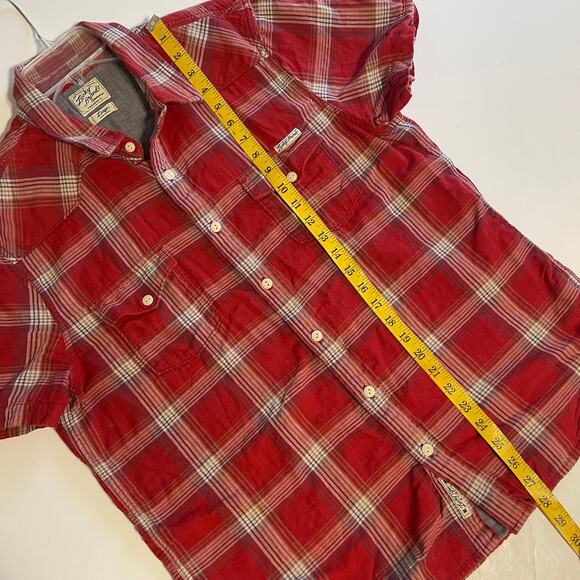 Lucky Brand Double-Faced Button Shirt Mens Large Red Plaid Classic Western Top - Picture 6 of 6